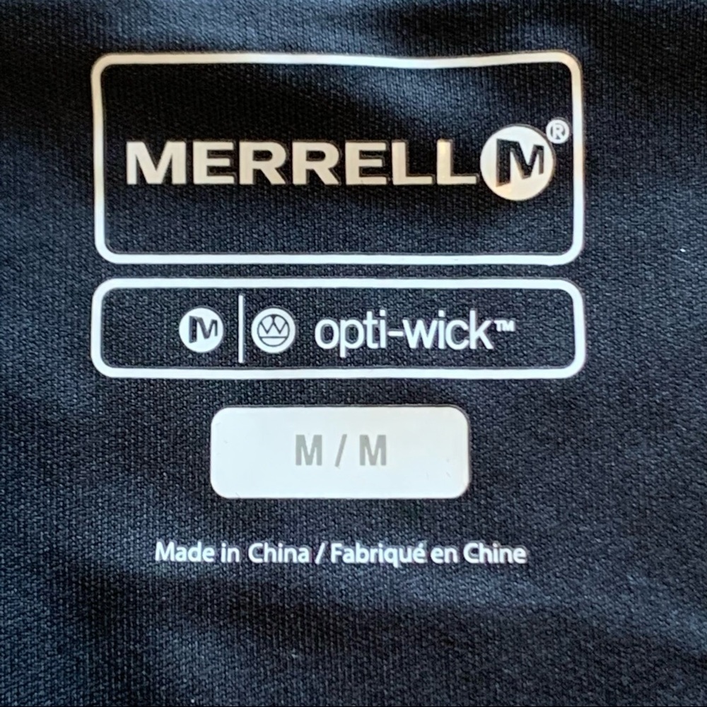 Merrell Opti Wick Dress Gray Black Floral Lined Hiking Outdoor V-Neck Cap Sleeve - Picture 6 of 11